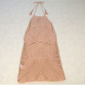 Forever 21 tan Crochet Backless Dress